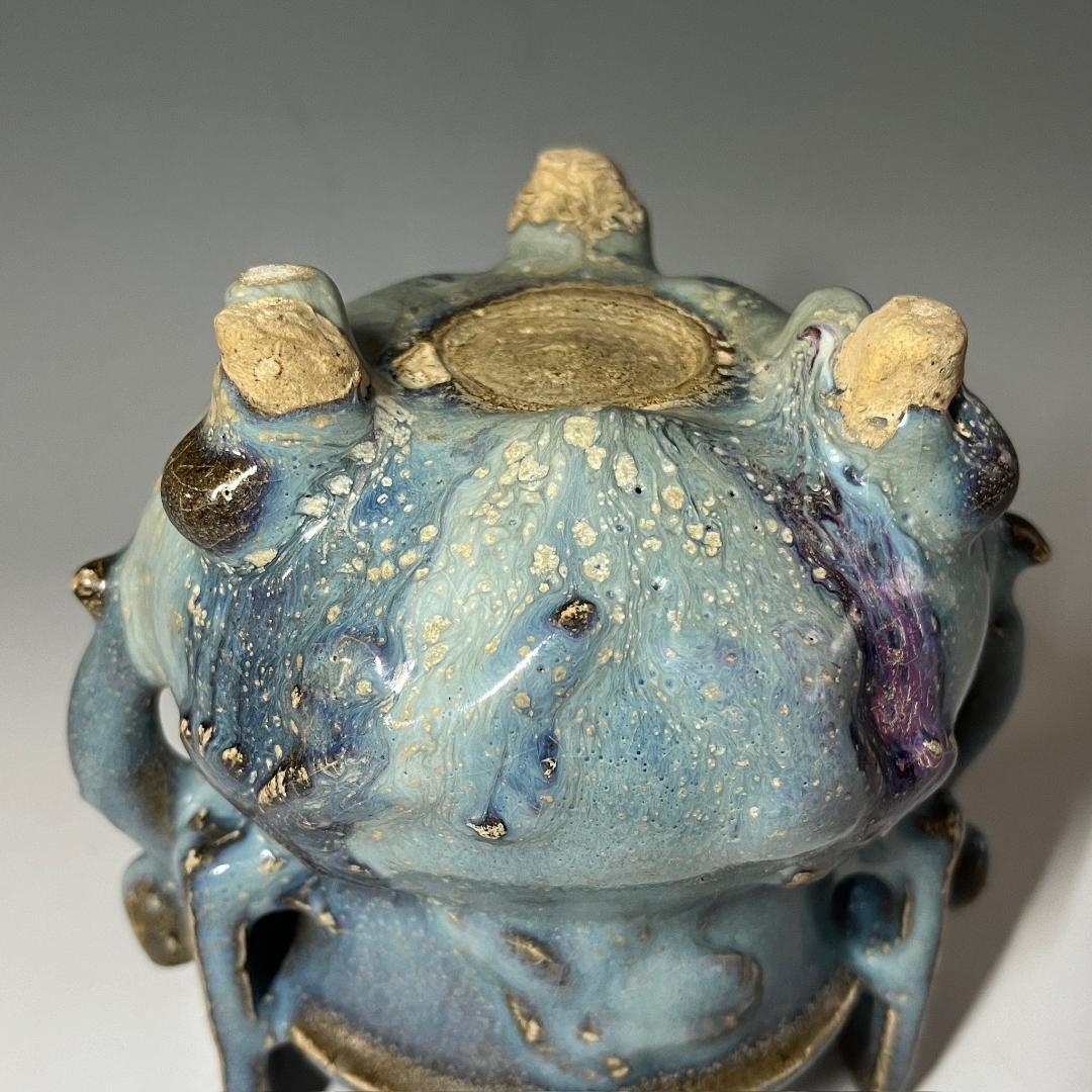 唐物 鈞窯三足香炉 元時代 中国美術 古玩 SN33の通販はau PAY