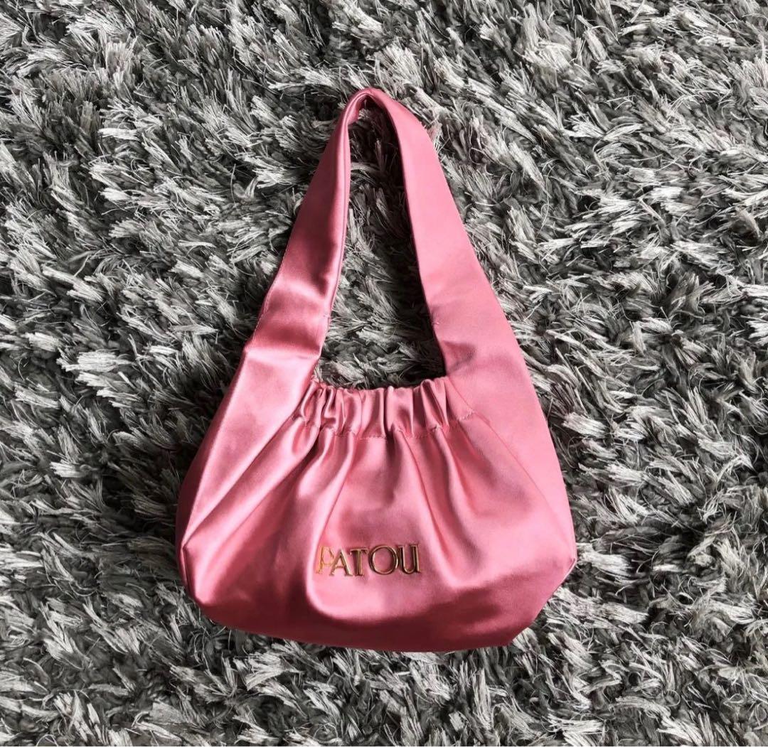 107900円⭐︎値下げ！美品！PATOU パトゥ　パトウ　バッグ　ピンク　サテン
