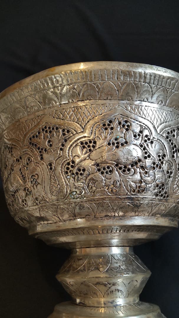 ブ*太様 ラオス 銀杯 965g