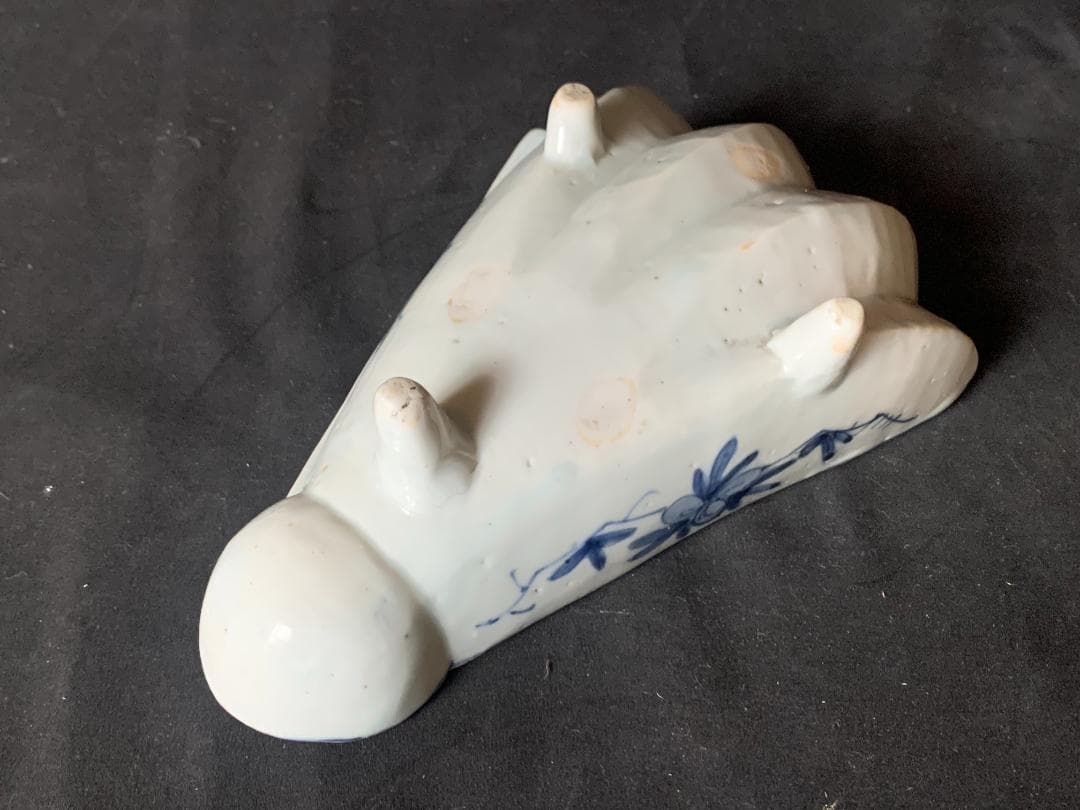 明代 古染付 青花 山水図 半開扇皿 扇鉢 中国古玩 唐物 878 - メルカリ