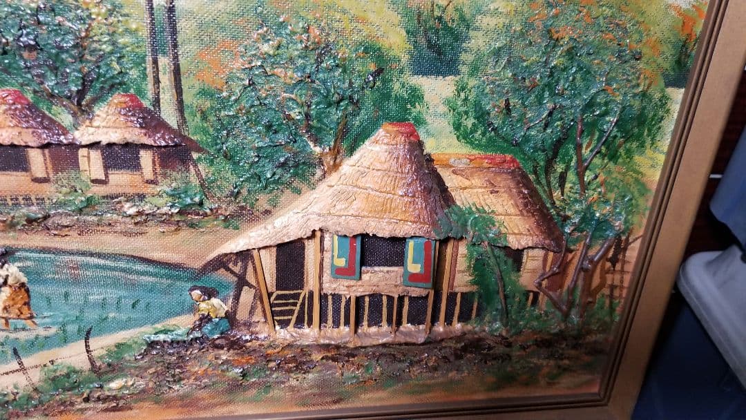 油彩のバリの風景画です