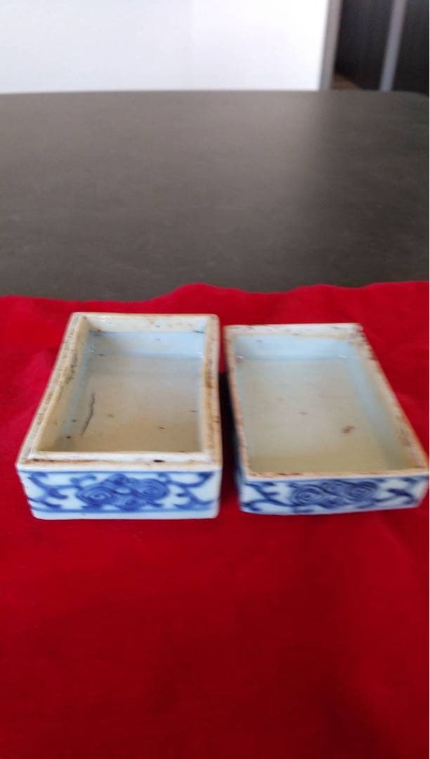 中国 香合 清朝時代 青華