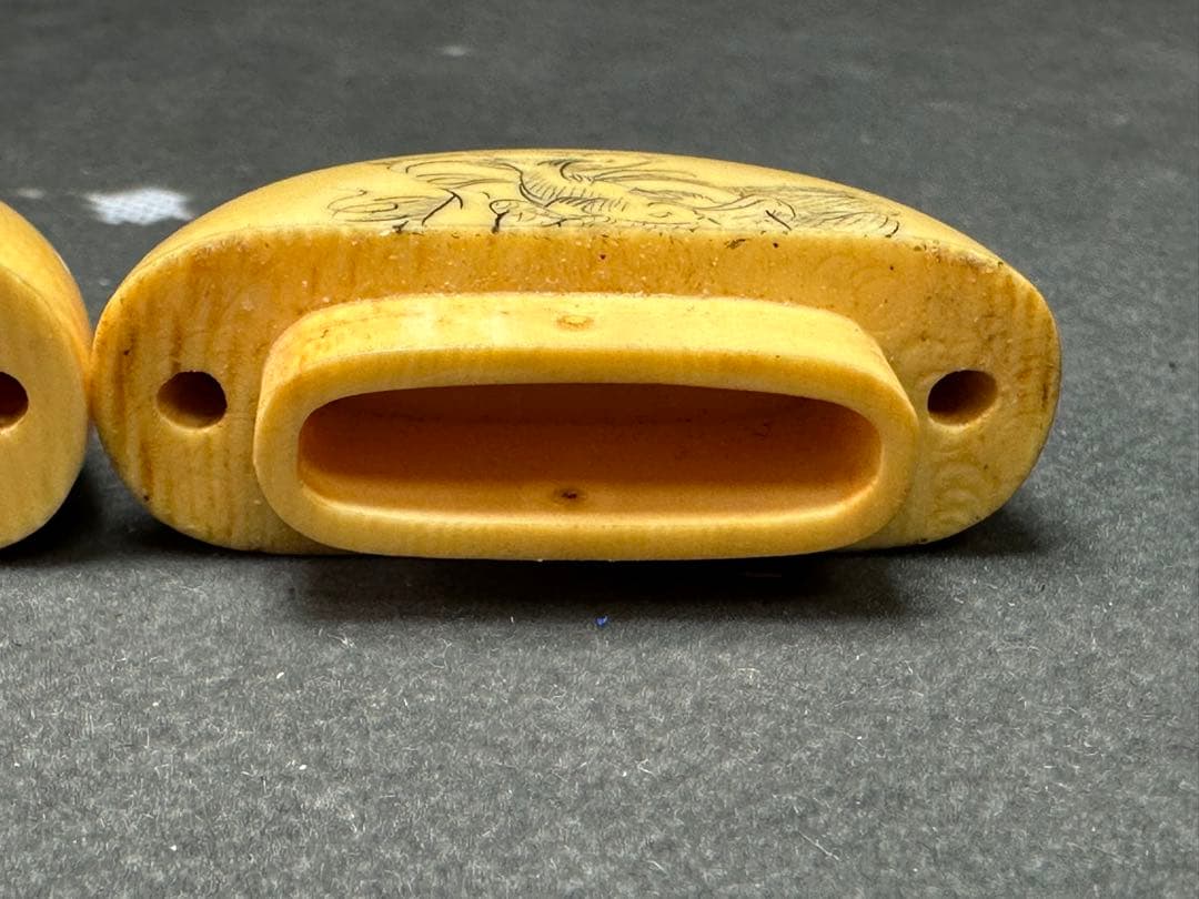 極上　印籠　根付　時代物　天然素材　アンティーク　和彫　骨董　飾り物　古美術品