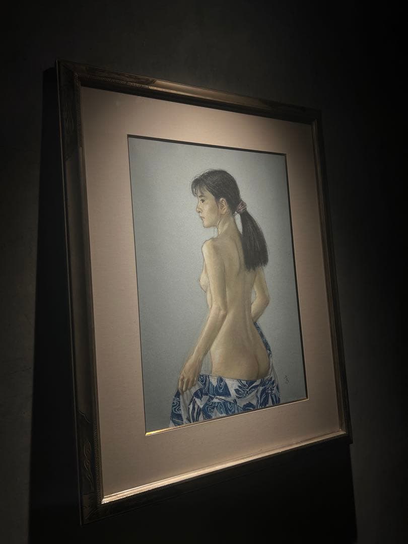 真作保証高塚省吾【涼】肉筆パステル画