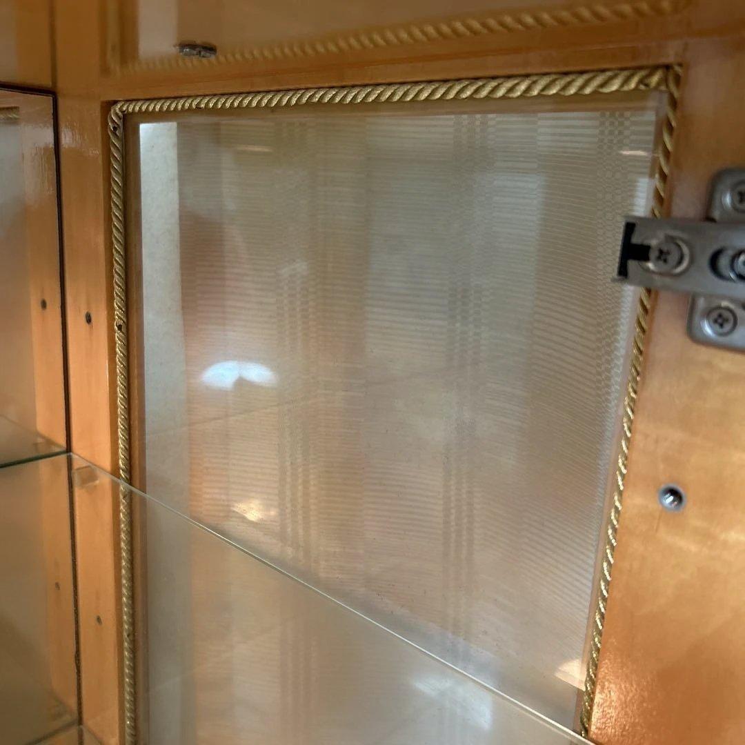 最終値下げ】キュリオケース木製ガラスケース バーズアイ 高145横65奥行45