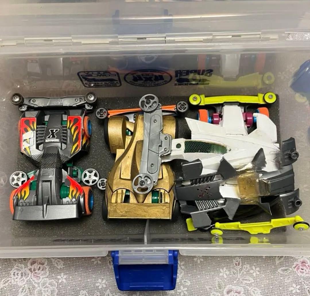 値下げ タミヤ ミニ四駆スーパーレーサーズボックス2個＋モーター11個など