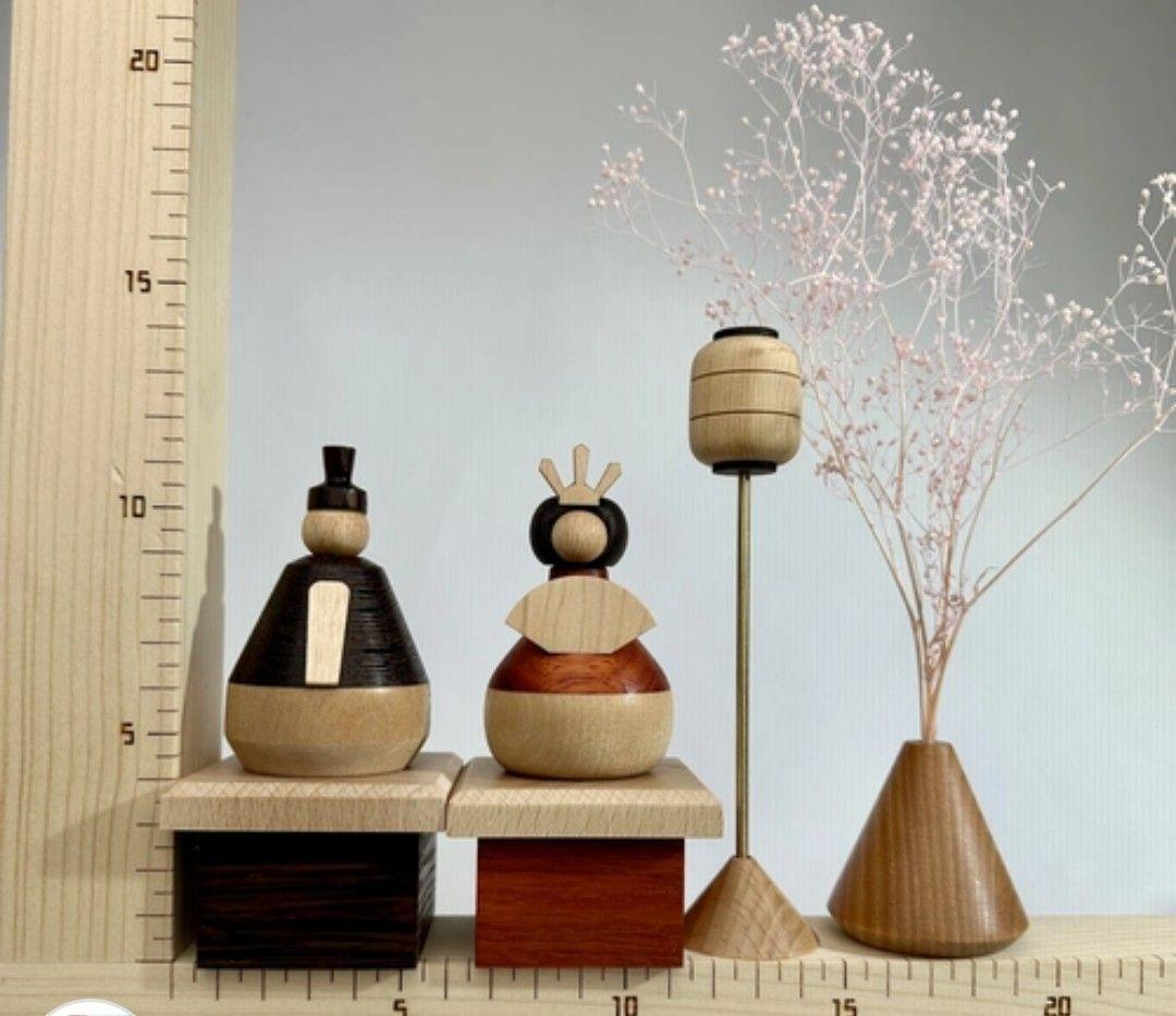 木製ひな人形セット