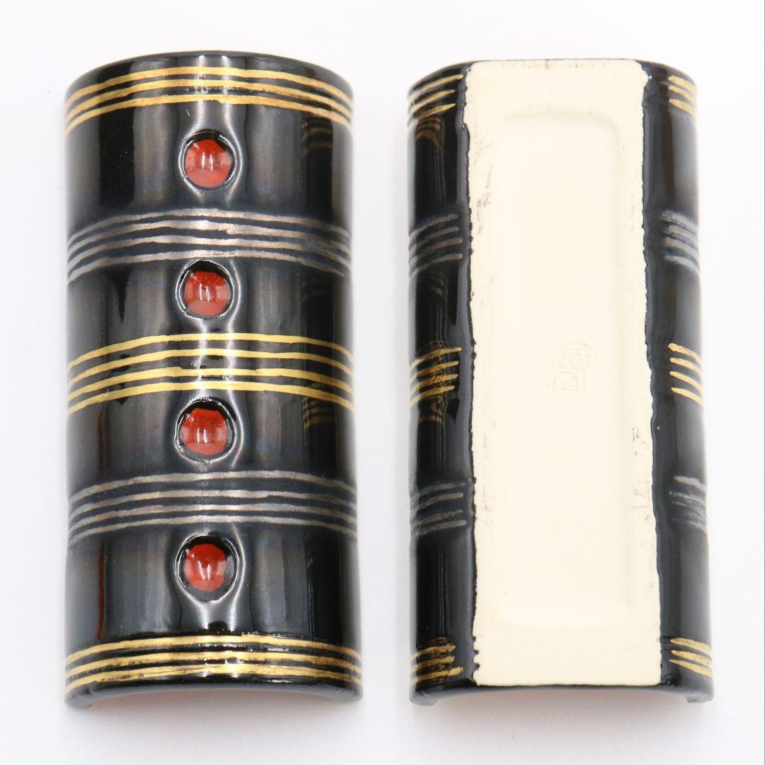 手塚桐鳳作 仁清筒香合 茶道具 共箱共布 共箱 C189 1F18