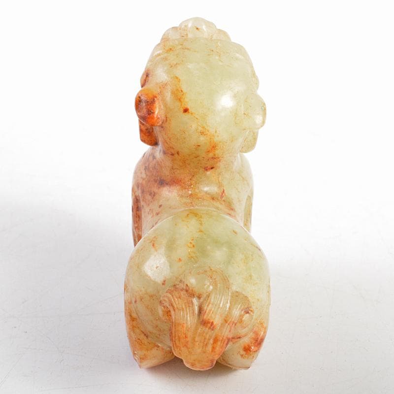 ⭐️完成品⭐️ 中国 玉石白玉彫刻 神獣 紙鎮 置物 C R5400 【1016556386】