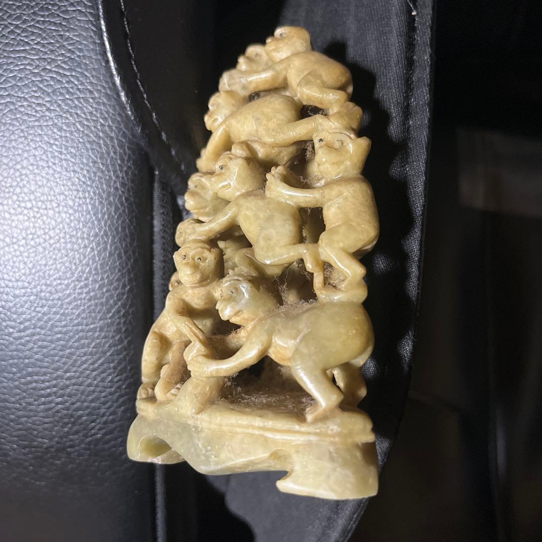 猿 石 彫刻 縁起物 鑑賞石 中国美術 古美術 古玩 骨董品 置物 - メルカリ