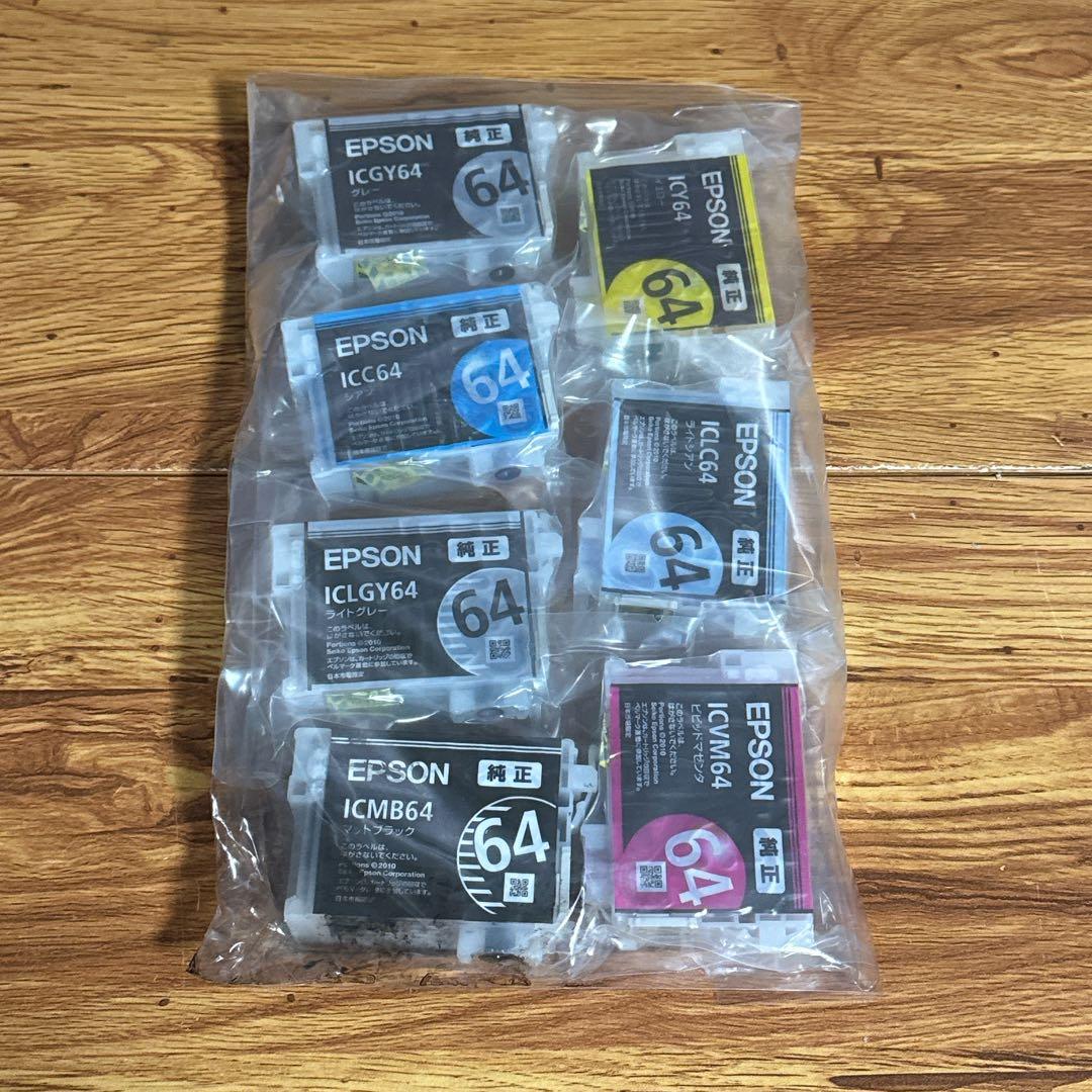 未使用】EPSON IC64 純正インク 6色 7本セット エプソン - メルカリ