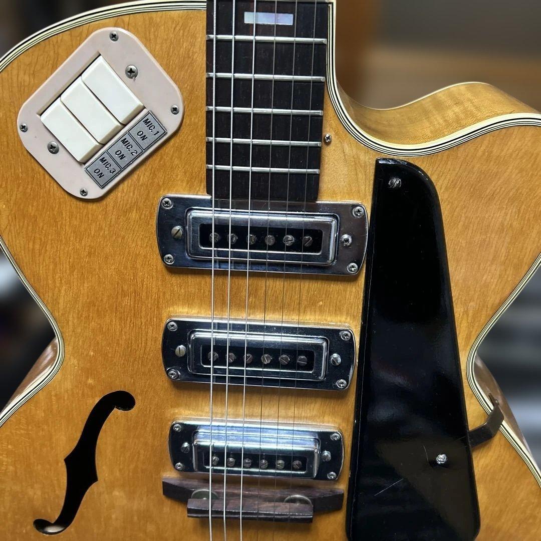 TEISCOセミホロウボディ 3ピックアップフルアコギター - メルカリ