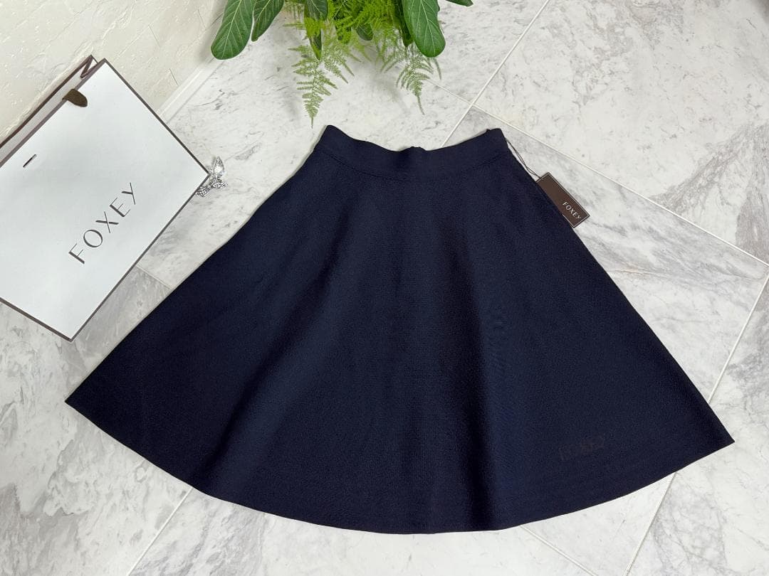 未使用★FOXEY/フォクシー ニットスカート サーキュラーミニ 42