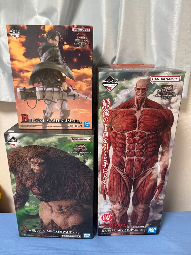 一番くじ進撃の巨人A賞 獣の巨人B賞リヴァイラストワン - メルカリ