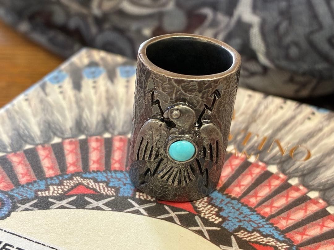 VALENTINO スカーフリング インディアンジュエリー　ナバホサンダーバード