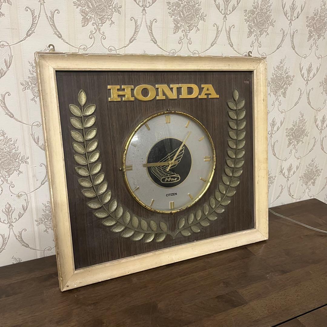 【アンティーク】当時物 HONDA ホンダ 壁掛け時計 店頭用 ノベルティ 希少