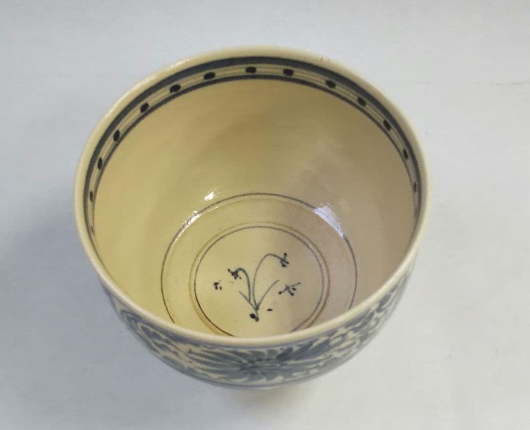 茶道具 茶碗 安南手 高槻 古曽部 寒川義崇 共箱