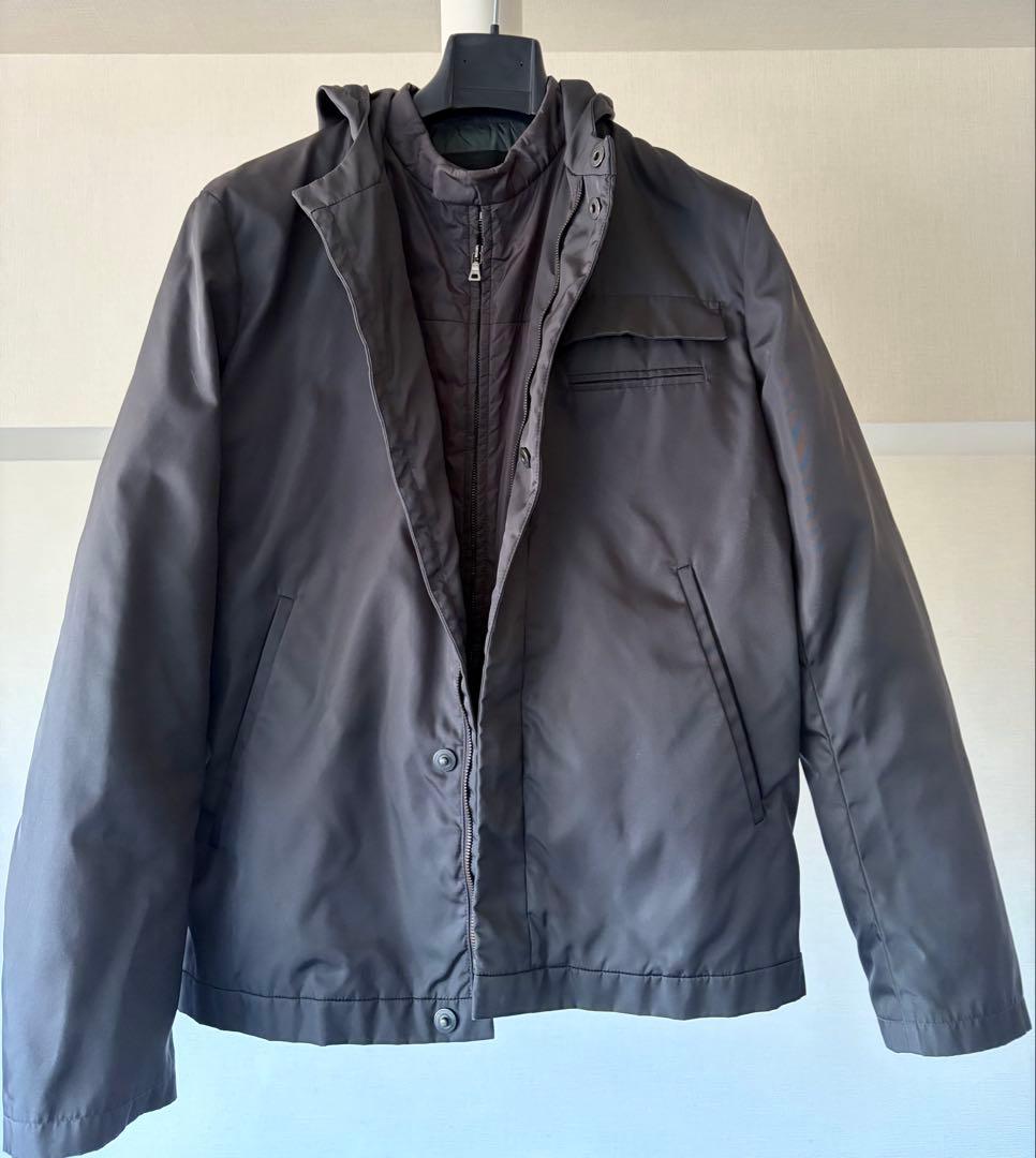 PRADA プラダ インナー付きナイロンアウター グレー サイズ44 メンズ