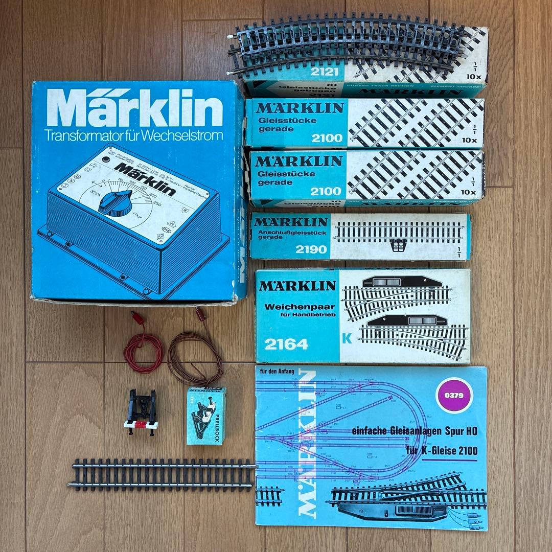 メルクリン HO 6620トランス + 引込線付きKトラックオーバルセット