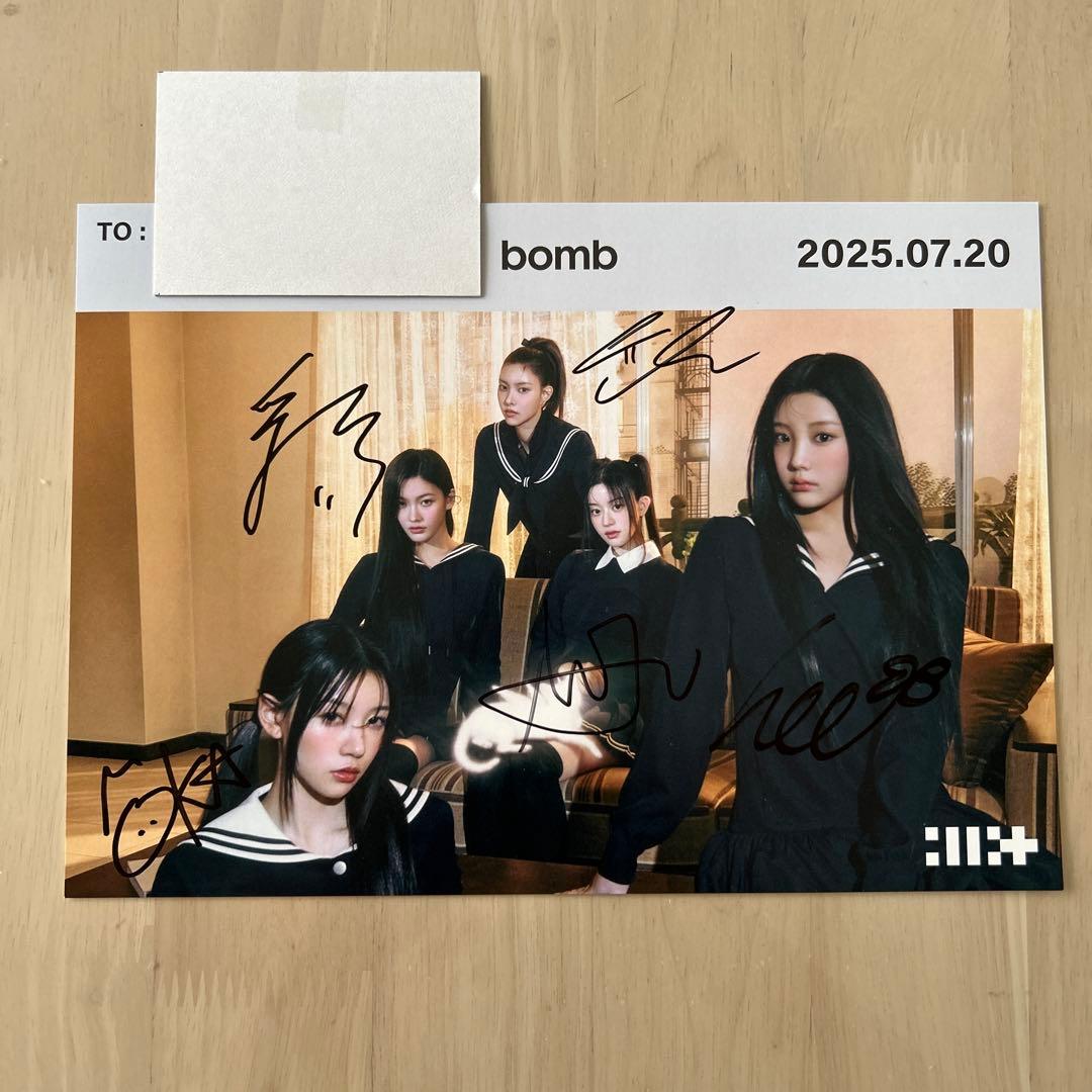ILLIT 全員直筆サイン入り色紙 BOMB FC限定オフラインイベント特典