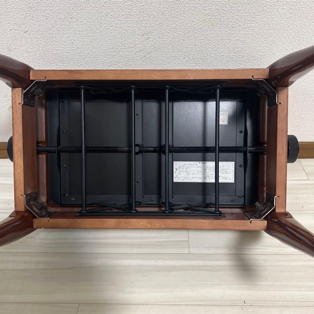 中古極美品】ピアノ高低自在椅子・木目艶猫脚（送料込み） ピアノ専門
