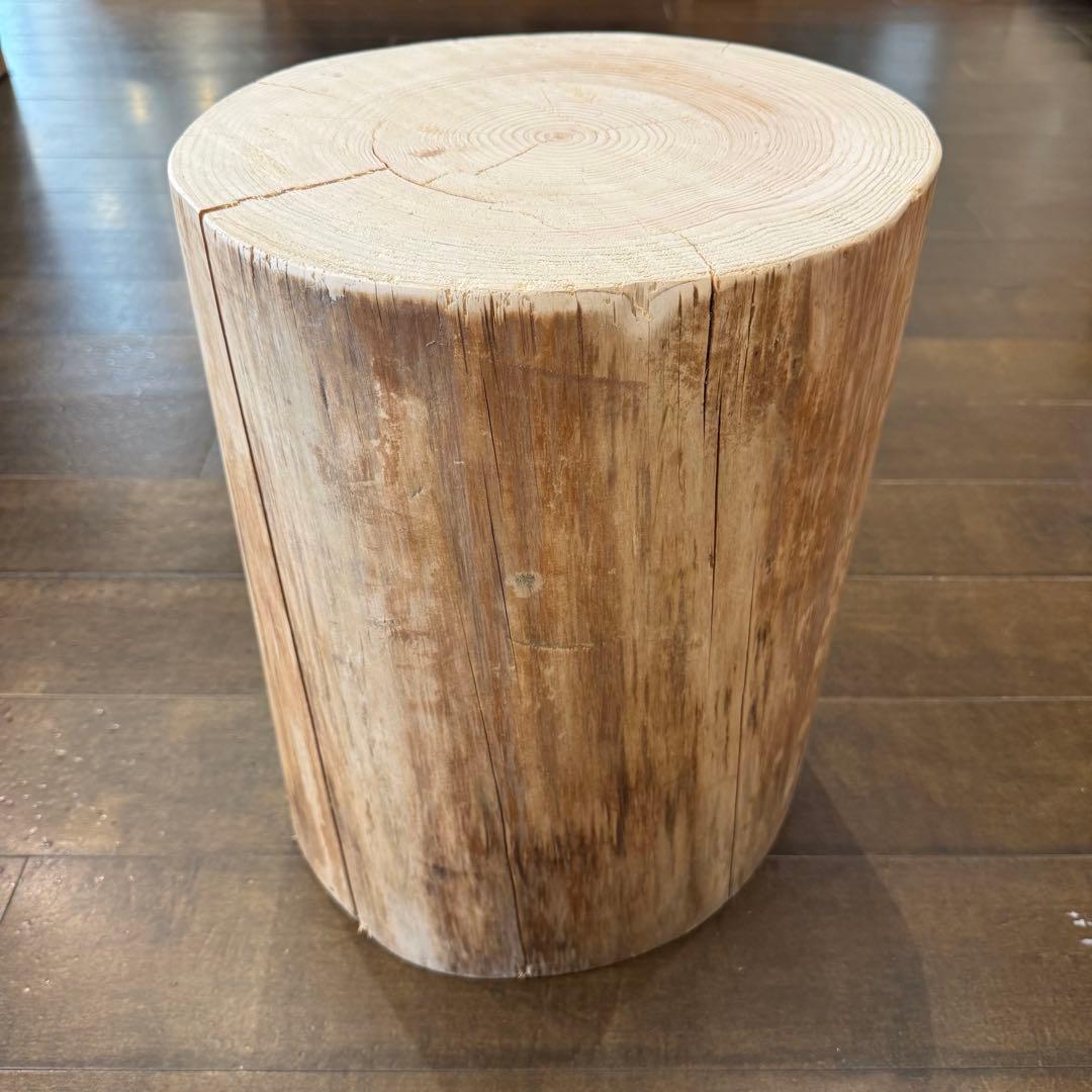 H161★天然ヒノキ★丸太★切り株★ちゃぶ台★テーブル★飾り台