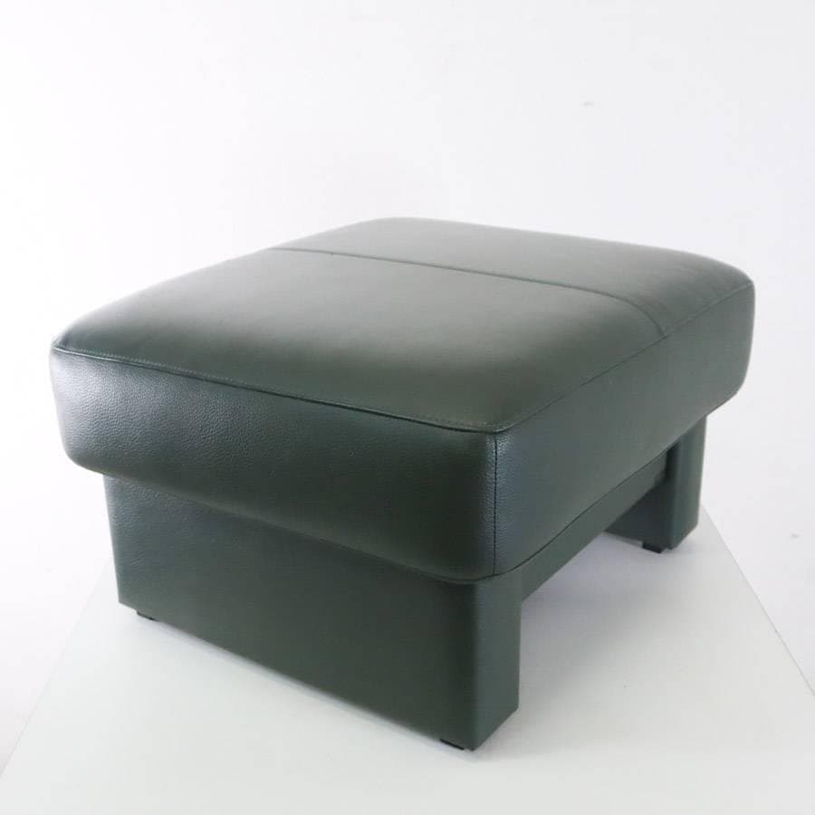 浜本工芸 No.2000スツール オットマン ダークグリーン系 本革