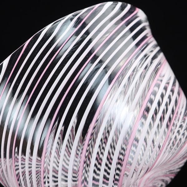 Y2679-2 大正ガラス 深鉢型マーブル渦文 氷コップ 和硝子 ＃6