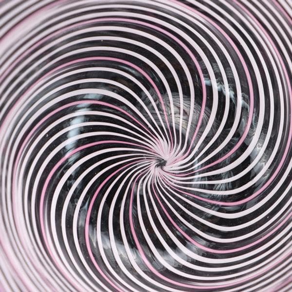 Y2679-2 大正ガラス 深鉢型マーブル渦文 氷コップ 和硝子 ＃6