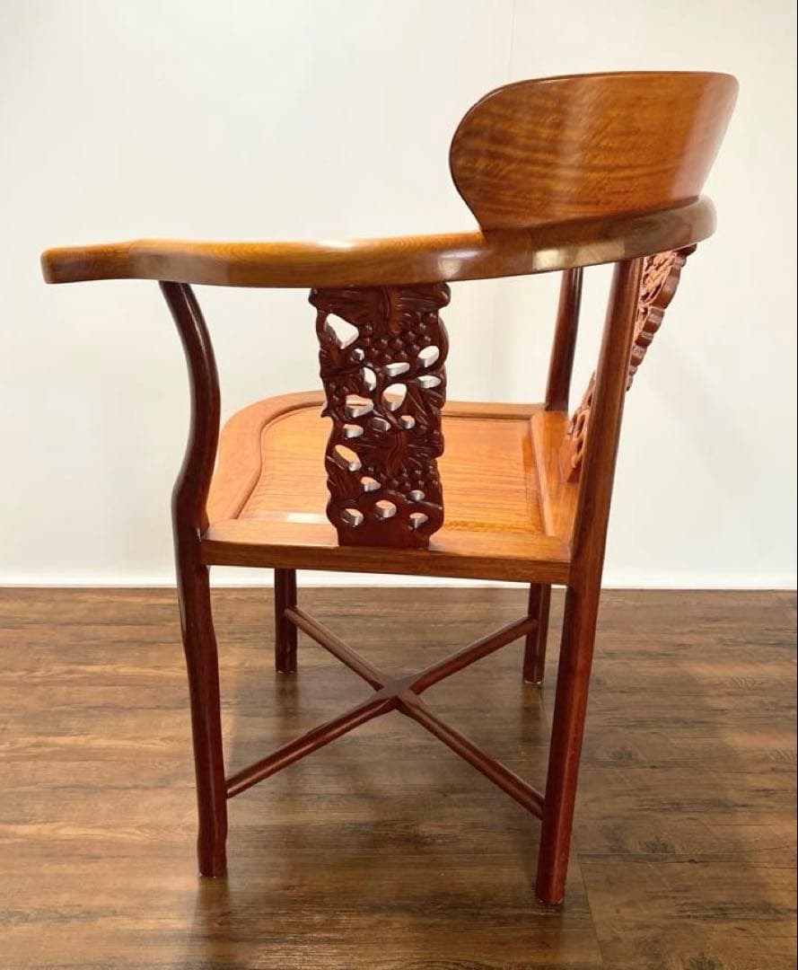 シノワズリ様式 楡材 アームレスチェア 中国家具Mandarin 椅子