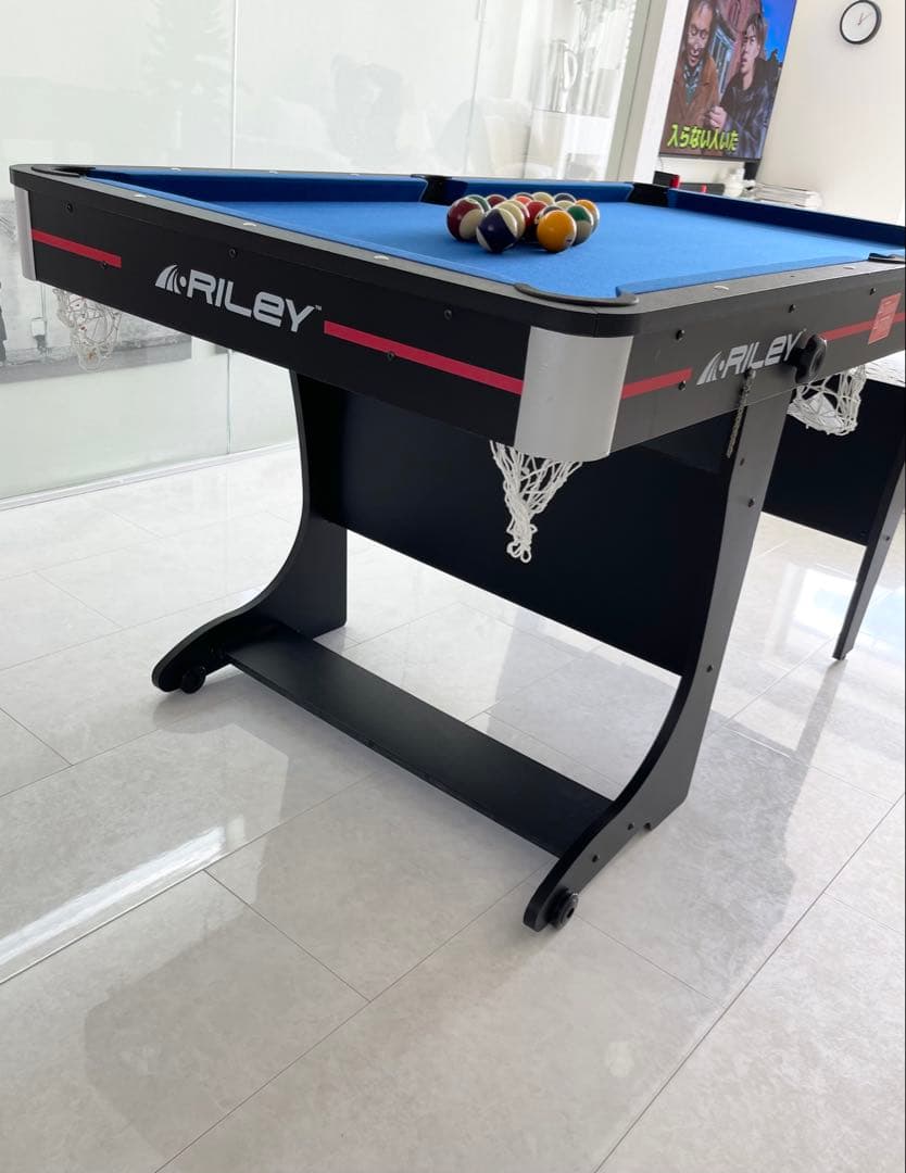 直接引取のみ❗️ライリー社本格ビリヤード折りたたみ152×84 定価102,750