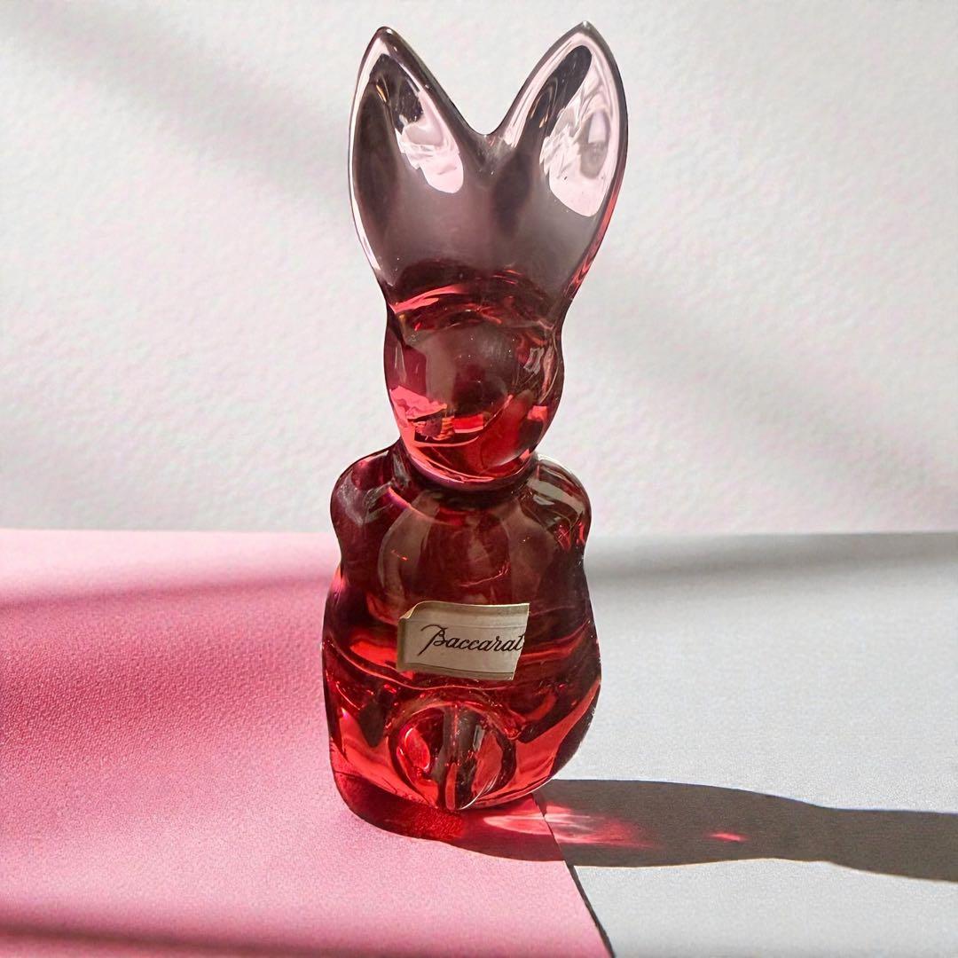 希少】バカラ Baccarat 兎 ウサギ 赤 レッド クリスタル 箱付き - メルカリ