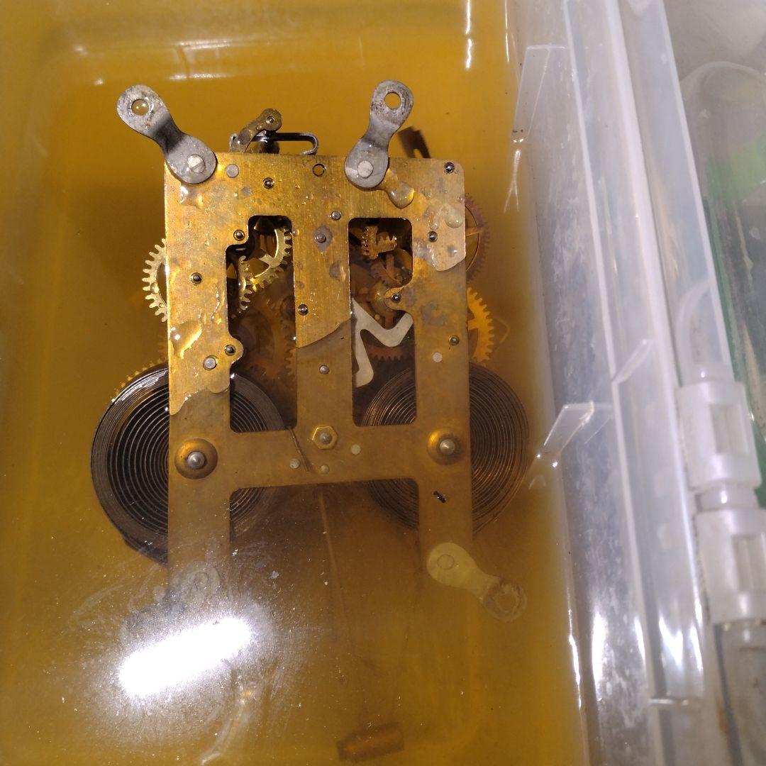 値下！分解ムーブメント洗浄注油動作確認！meiji ゼンマイ 振り子時計 可動品