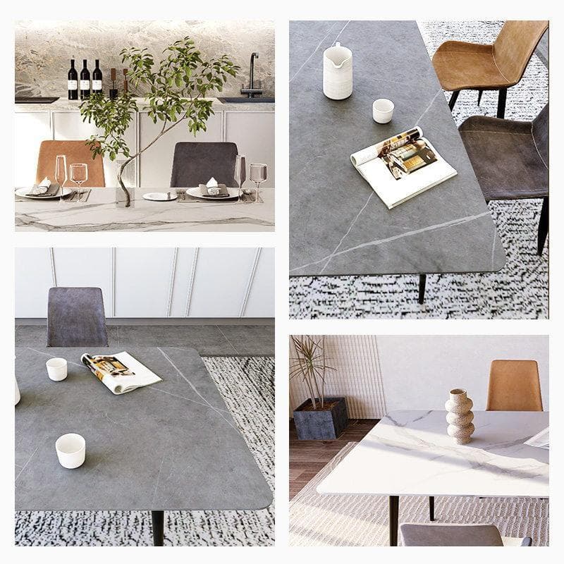 新品セラミックダイニングテーブル 5点セット　ホワイト160CM 高級感　耐久性