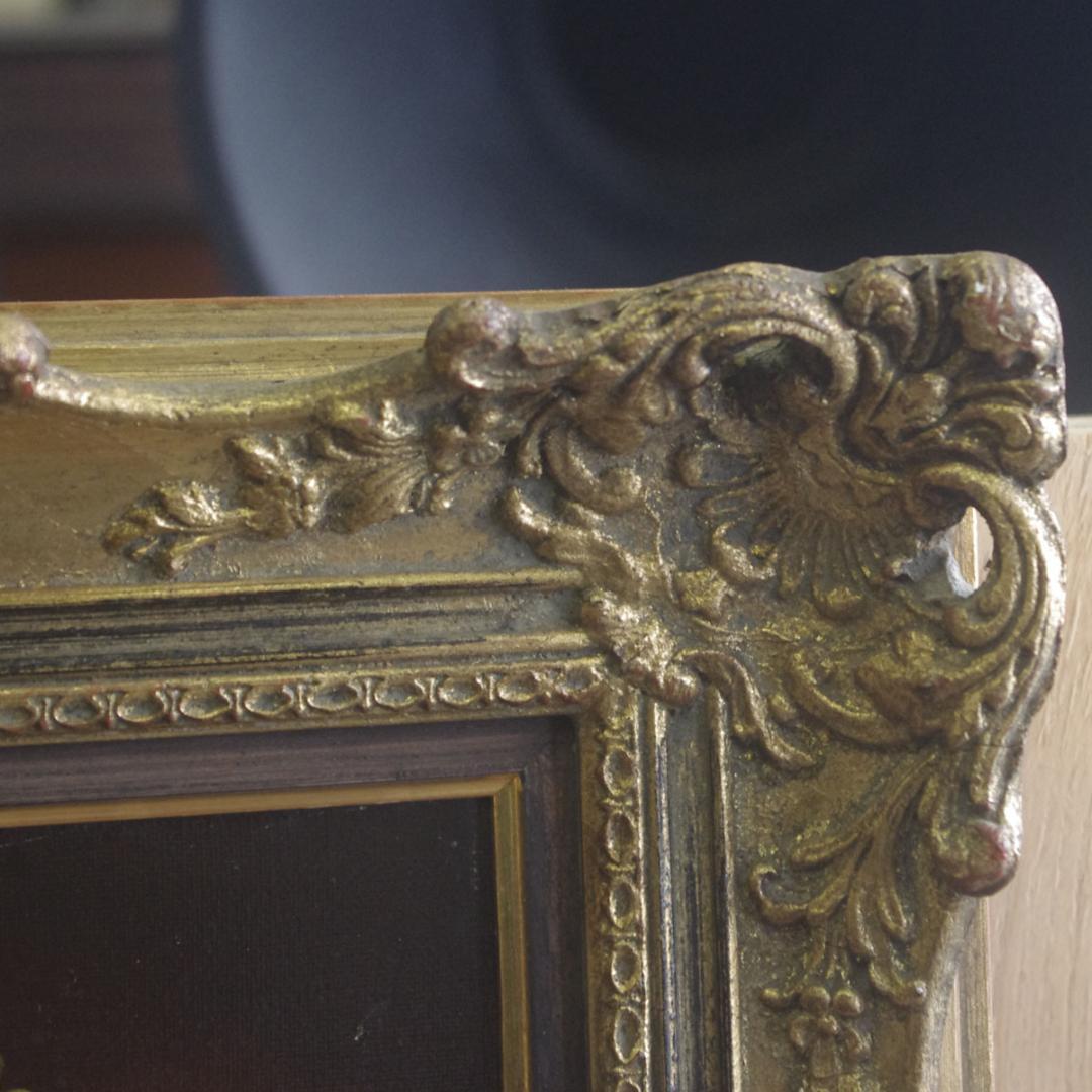 B.Klaede 「美しい花のブーケ」 肉筆 原画 アクリル画 バロック様式