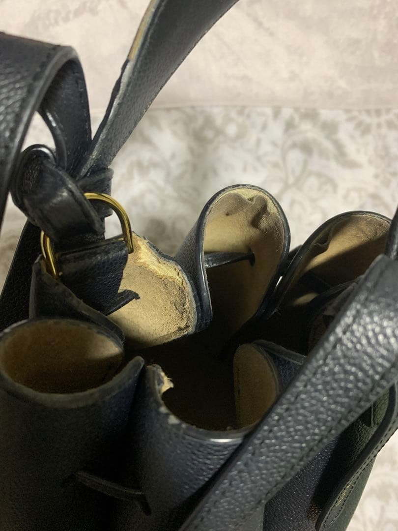 POLENE 黒 バケツ型 ショルダーバッグ