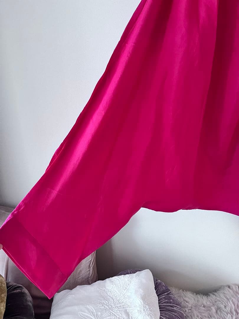 キャリコ シルク　パンツ　サルエルパンツ