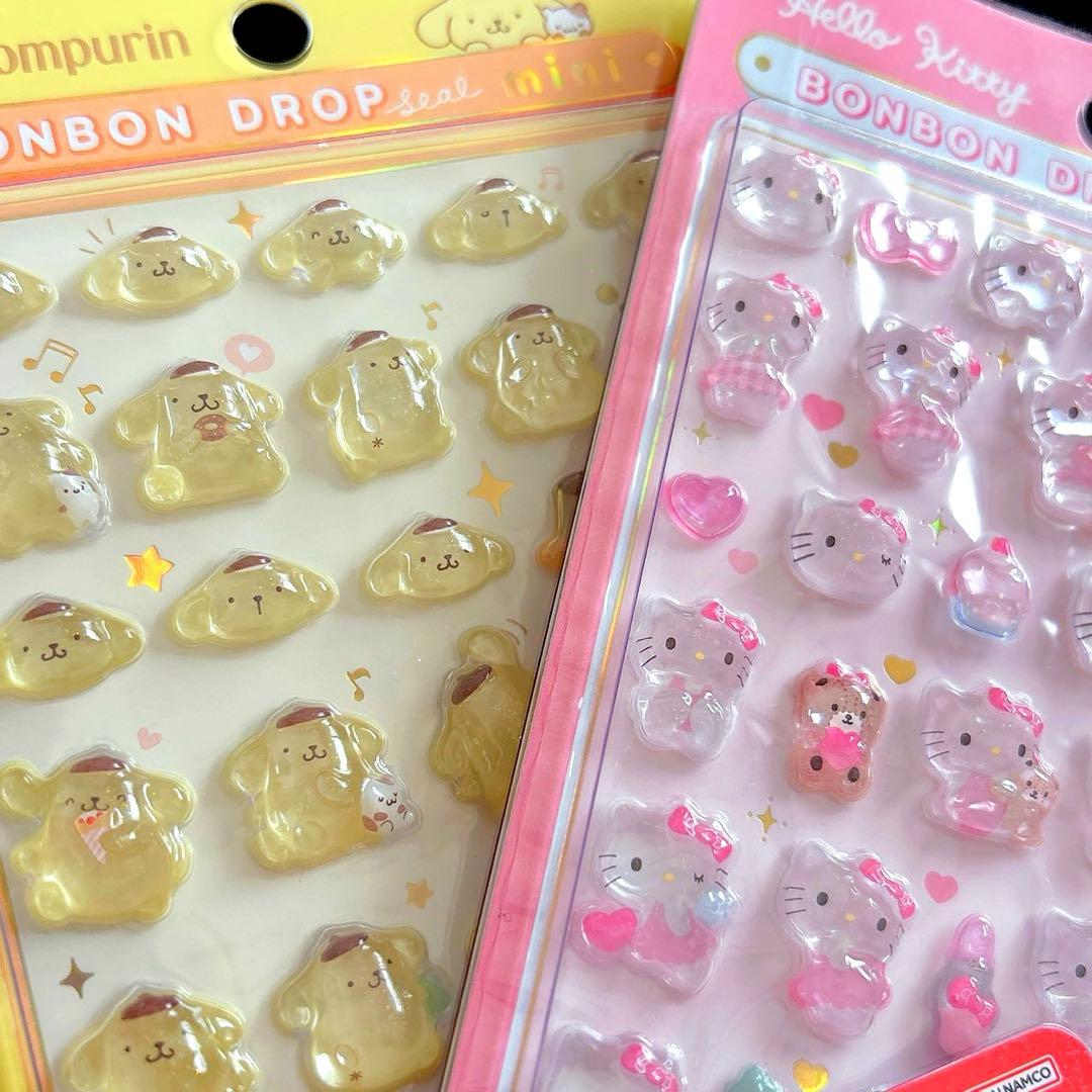 タイムセール·͜·❤︎‬サンリオ♡ボンボンドロップシール♡正規品コンプ8種セットꕤ︎︎