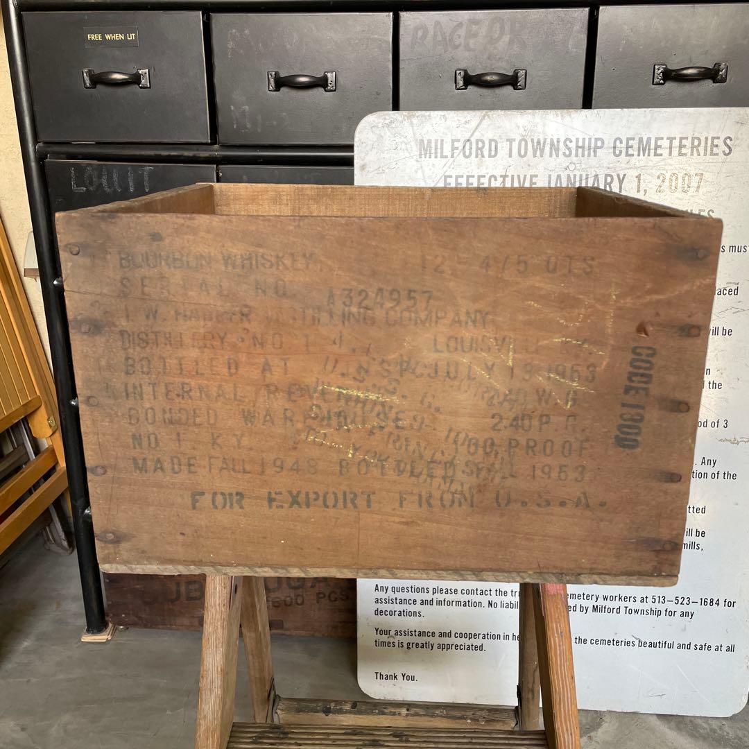 I.W.HARPER ヴィンテージ 木箱 wooden box ウッドボックス