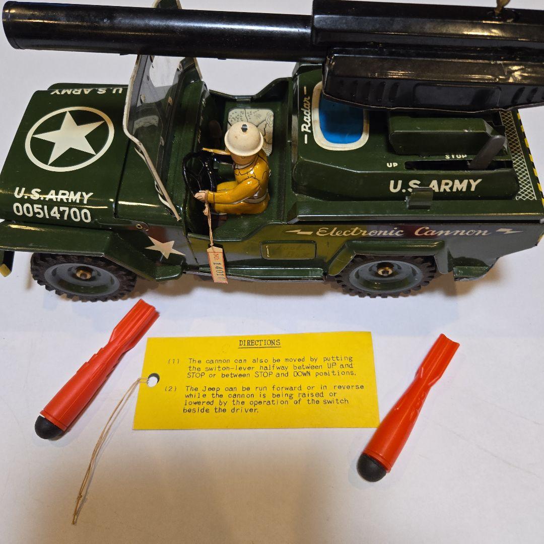 U.S. ARMY ミリタリージープ ミサイル付き(箱付き、日本製:ALPS社)