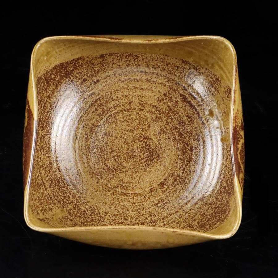 Y2904-1 茶道具 志戸呂 広前心斎 鉢 菓子鉢 共箱　　#14