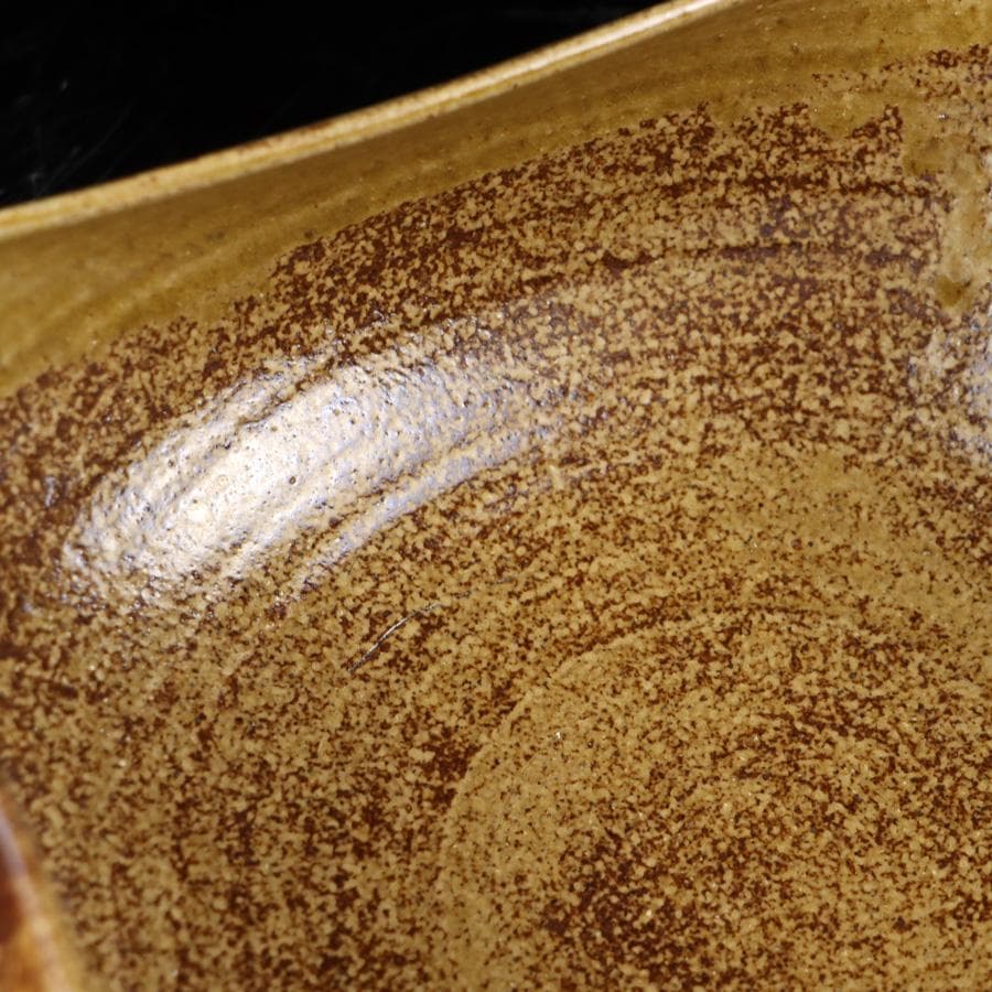 Y2904-1 茶道具 志戸呂 広前心斎 鉢 菓子鉢 共箱　　#14