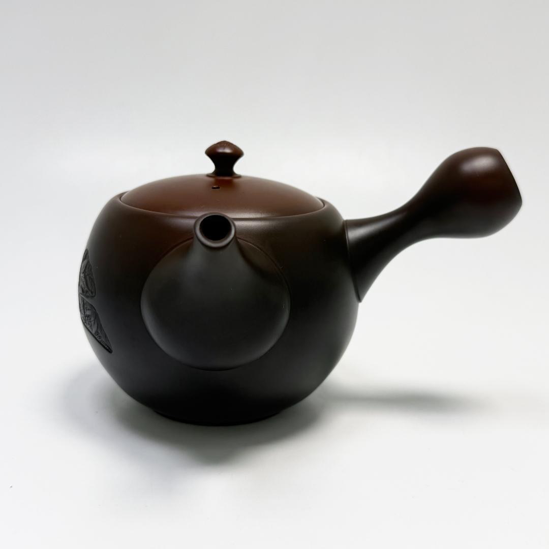 美品 常滑焼 山田宝生 急須 イチョウ紅葉菊彫 横手急須 Yahoo