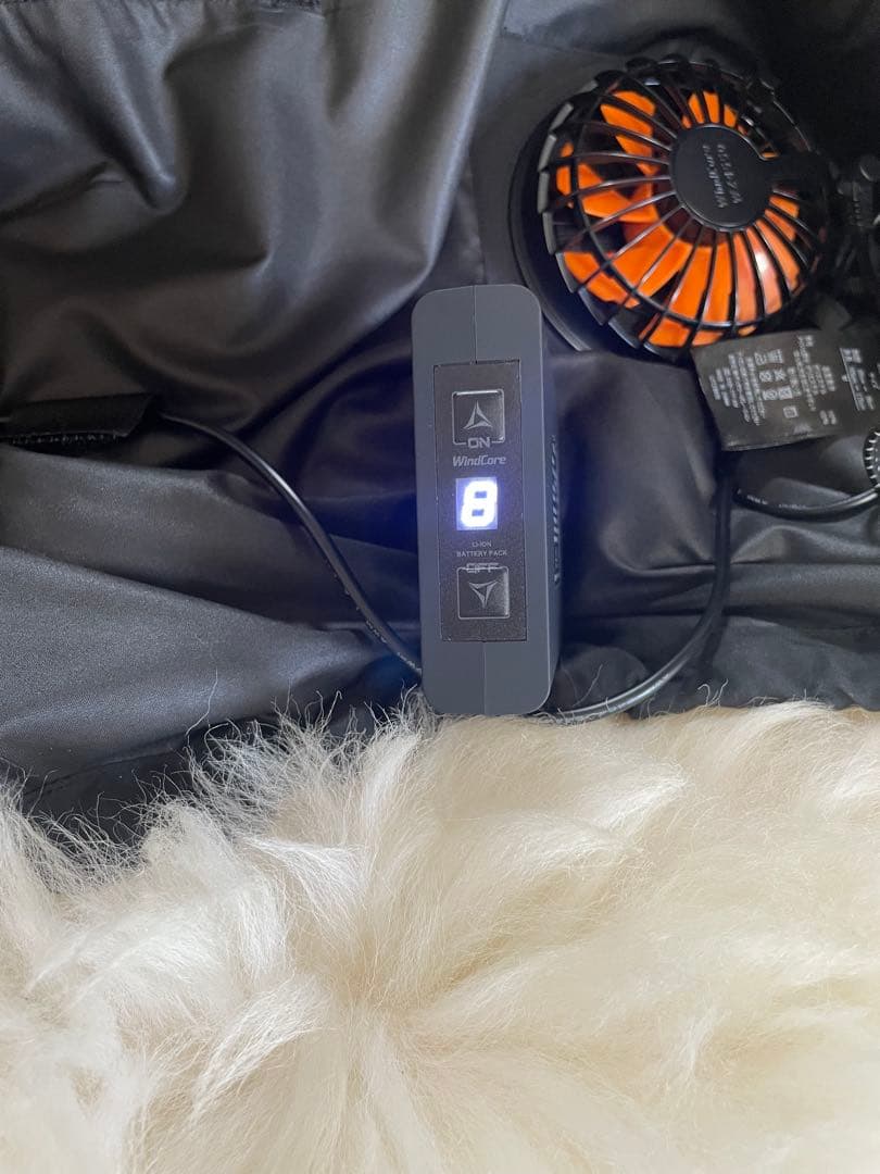 ウインドコア ファンジャケット 半袖黒Mサイズ