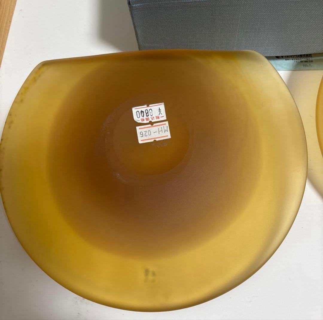 玻璃の匠 山下富生 作』マルティグラス硝子皿×2 - メルカリ