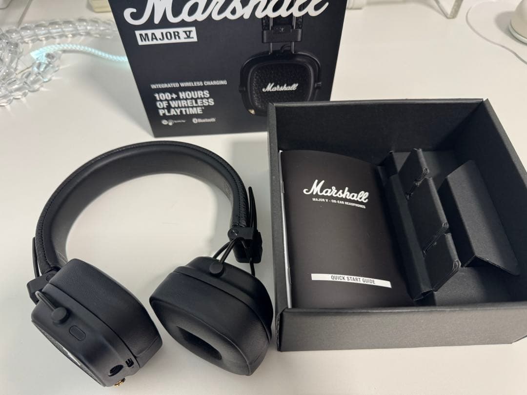 Marshall ワイヤレスオンイヤーヘッドホン Major V ブラック
