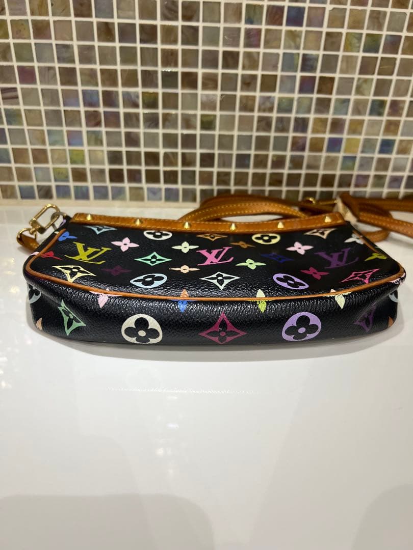 Louis Vuitton ルイヴィトン　黒マルチカラー ショルダーバッグ村上隆