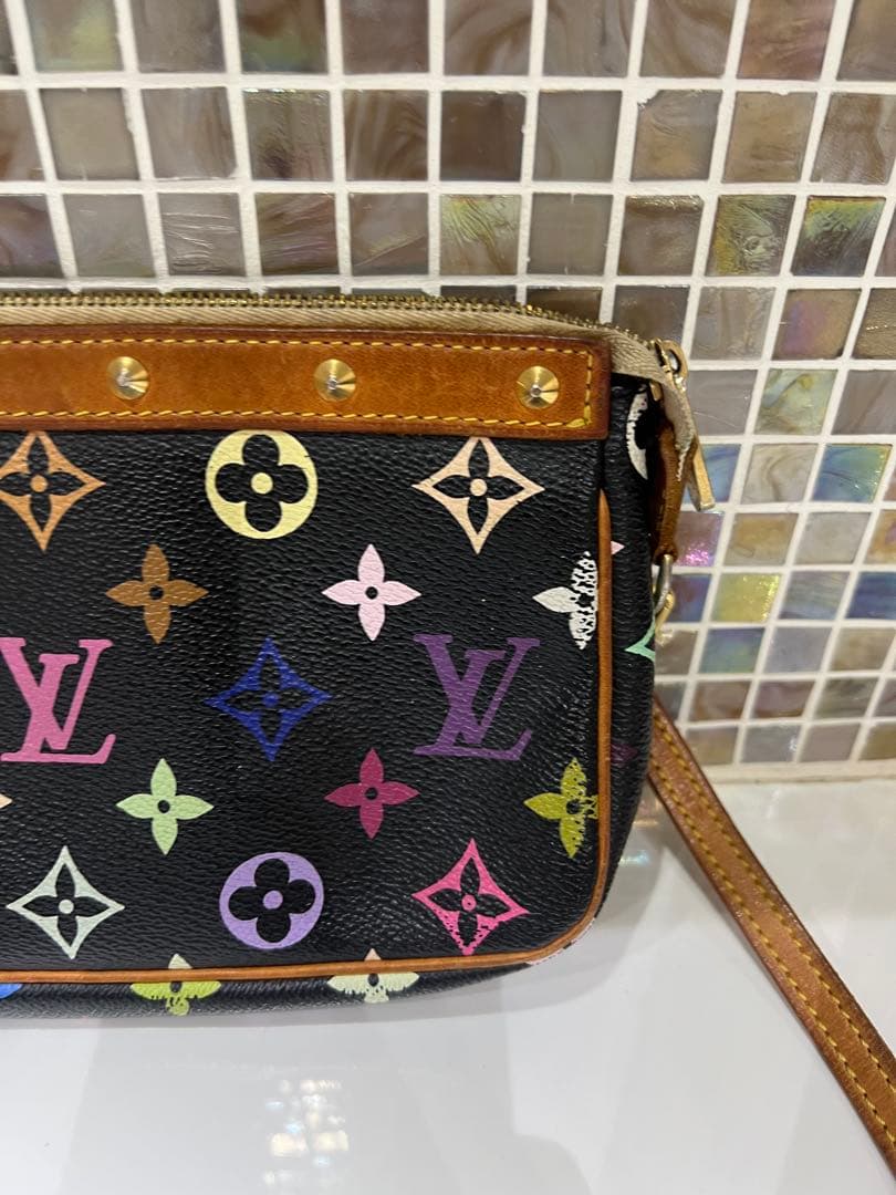 Louis Vuitton ルイヴィトン　黒マルチカラー ショルダーバッグ村上隆