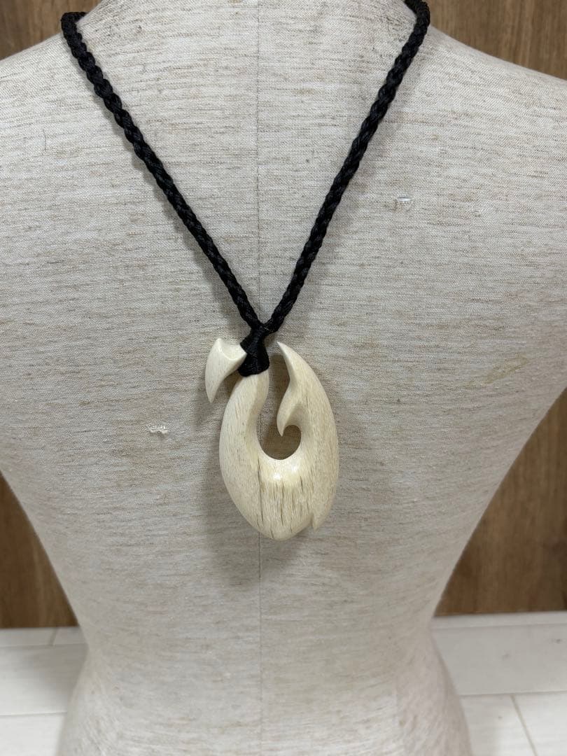 ボーンカービングネックレス(sw65)Lサイズ マッコウ ボーンカービング