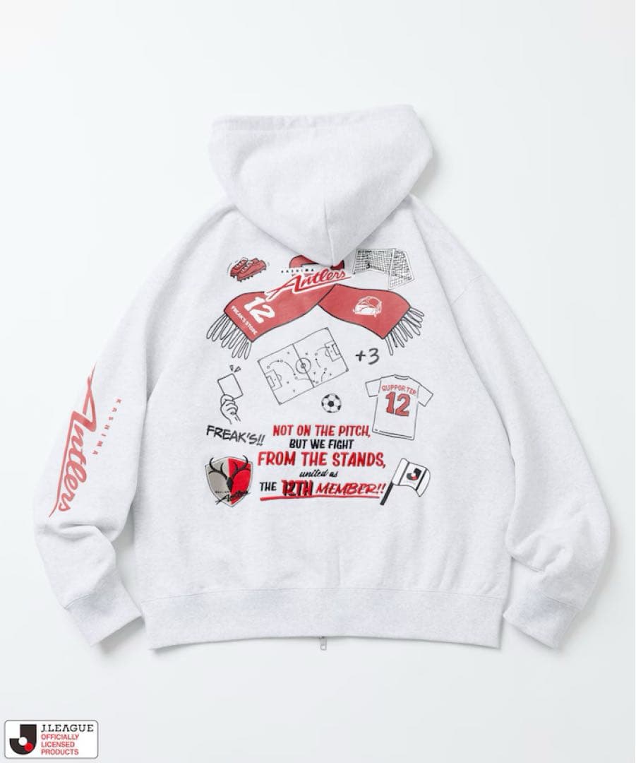 J.LEAGUE×FREAK'S ジップパーカー 鹿島アントラーズ Mサイズ